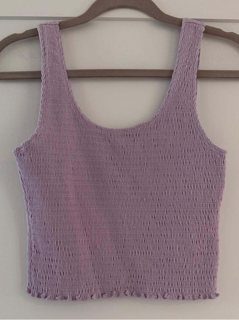 Hollister Smocked Tank Top in Lavender | Size Medium